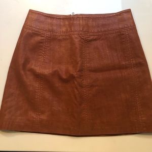 FREE PEOPLE SUEDE MINI SKIRT - Burnt Orange